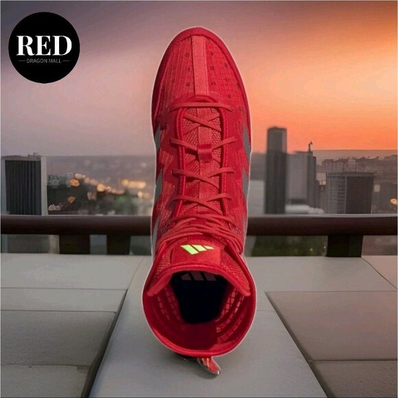 Adidas Box Hog 4 Boxing MMA Shoes Red Silver Yellow JP9846 - Men\'s Size 9.5 main image 6